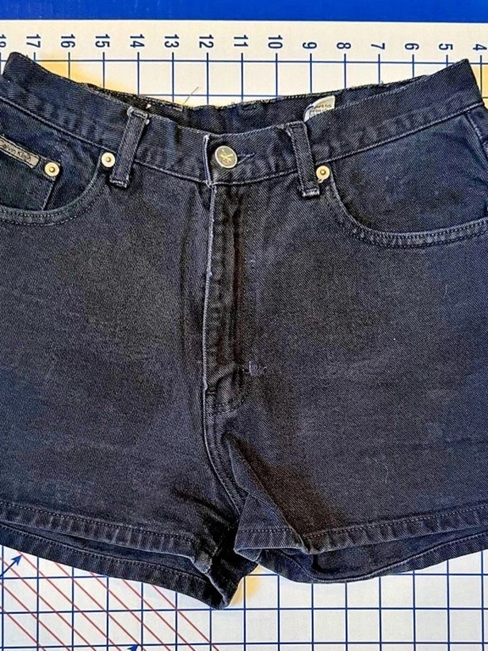 Calvin Klein Black Denim Jean Shorts Size 5
